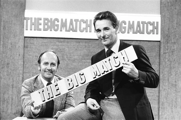 Derby County manager Brian Clough seen here in rehearsals as a football pundit on the ITV