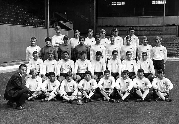 Derby County playing staff for 1969-1970 season. Back row, left to right, A Hinton