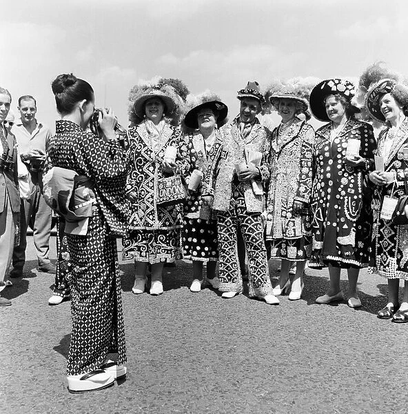 Derby Day at Epsom. Pictured, pearly Kings and Queens are at Epsom