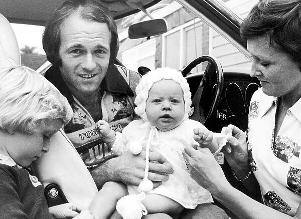 Derby footballer Archie Gemmill with wife Betty, their son Scott