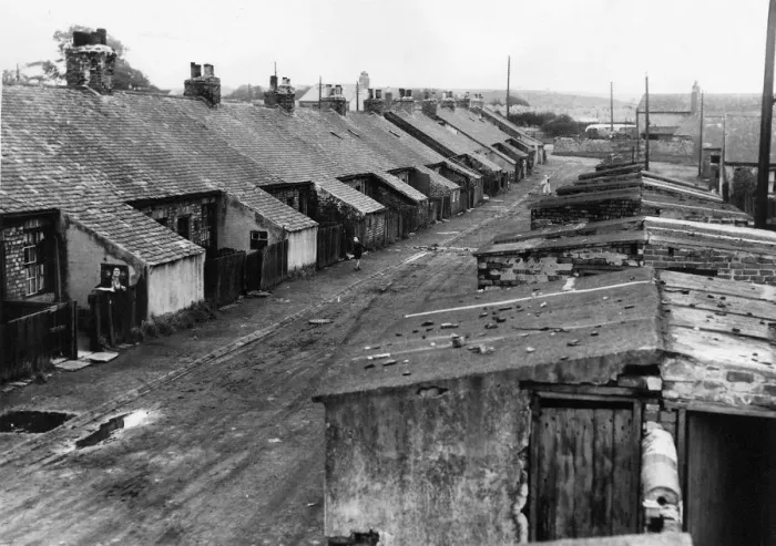 Framed Print : Derelict housing in an area of Newcastle of Leamside Durham Mining Village
