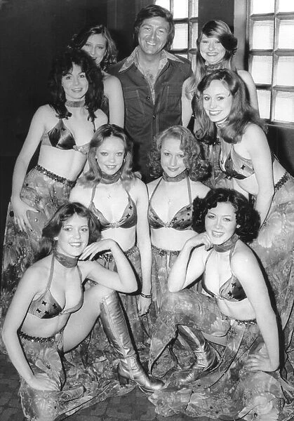 Des O Connor and dancers at Coventry Theatre where they are appearing in the '