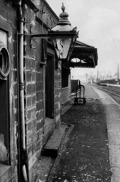 The deserted platform at Scotswood Railway Station on 28th April 1967