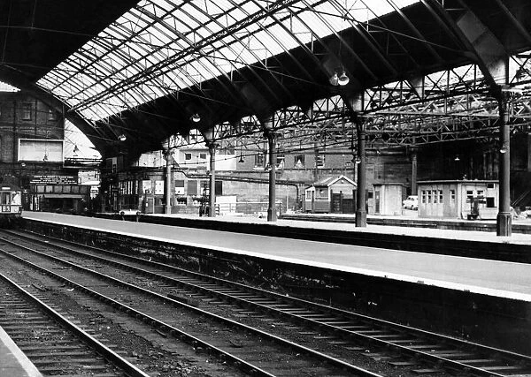 A deserted scene at Central Station. Liverpool, Merseyside. September 1966