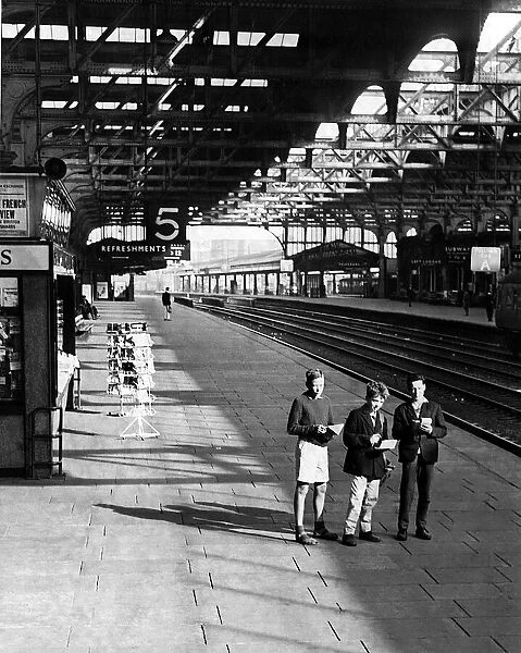 Deserted Snow Hill railway station in Birmingham on a bank holiday Monday except for