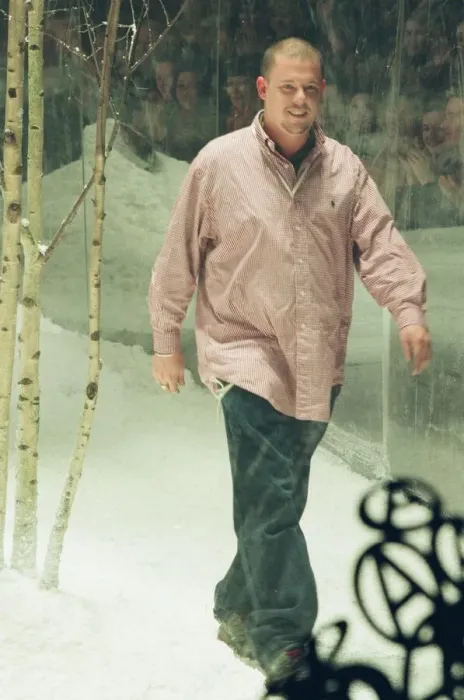 Framed Print : Designer Alexander McQueen bows out of London Fashion Week with a show on ice
