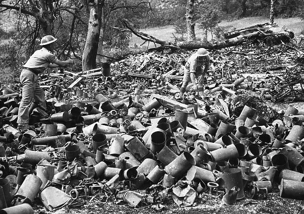 Destroyed German ammunition dump near Arce. 6th June 1944