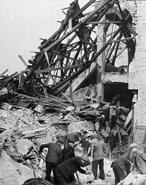 Devastation after another air raid on London. This picture is suggested to have