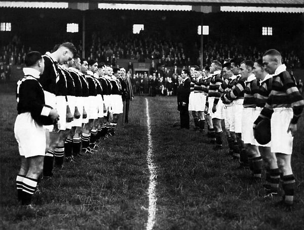 Dewsbury and New Zealand. The teams lined up and sang The National Anthem
