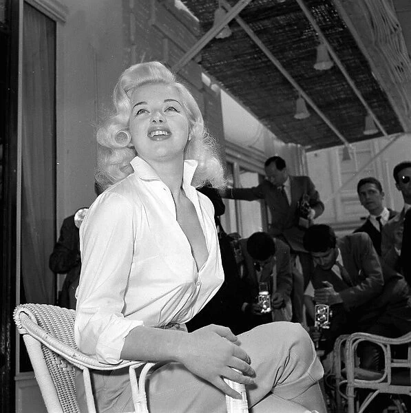 Diana Dors May 1956 Actress at cannes film Festival