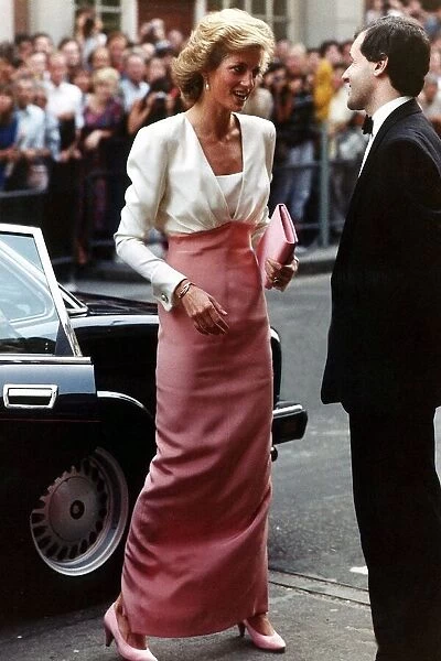 Diana, Princess Of Wales arrives at the Coliseum theatre in St