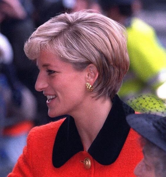 Diana, Princess of Wales arrives in London for an event titled '