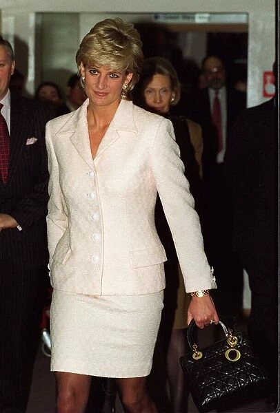 Diana, Princess of Wales, arrives at the National Hospital for Neurology