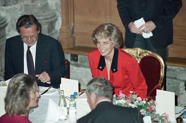 Diana, Princess of Wales attends the launch of the National AIDS Trust at Guildhall