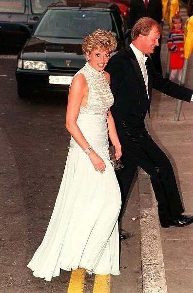 Diana, Princess of Wales, attends a reception at Spencer House, in London