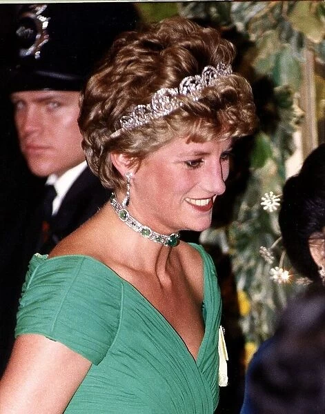 Diana, The Princess Of Wales attends the Return Banquet