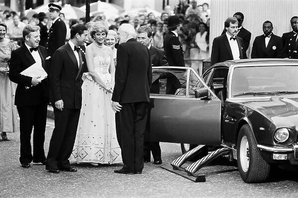 Diana, Princess of Wales and Charles, Prince of Wales attend The Living Daylights