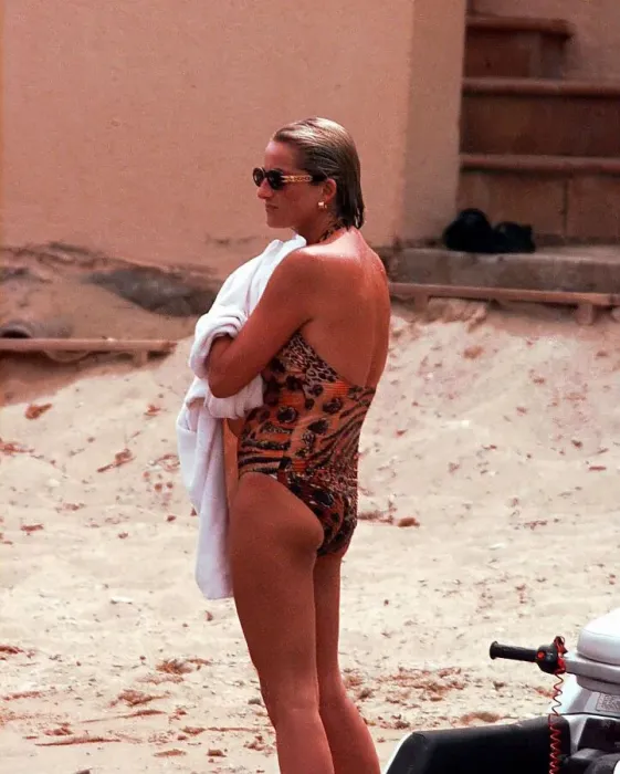 Framed Print : Diana, Princess of Wales on holiday in St Tropez in the South of France as the guest of