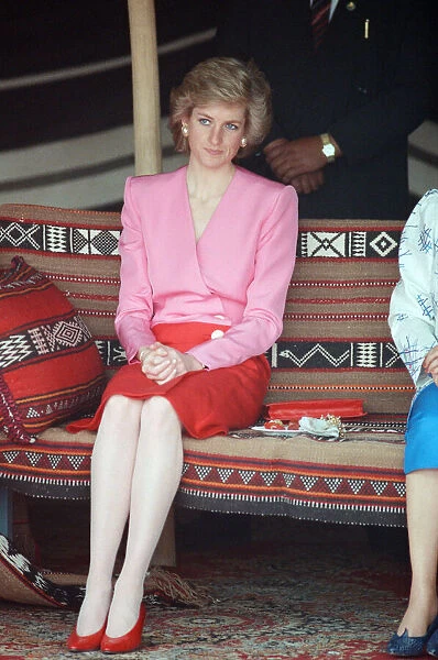 Diana, Princess of Wales, at the Islamic Museum in Kuwait City during her official tour