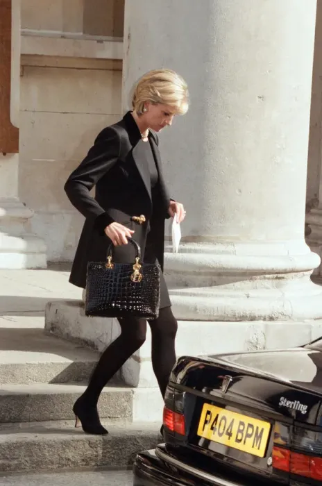 Framed Print : Diana, Princess Of Wales, as she leaves the memorial service of photographer Terence