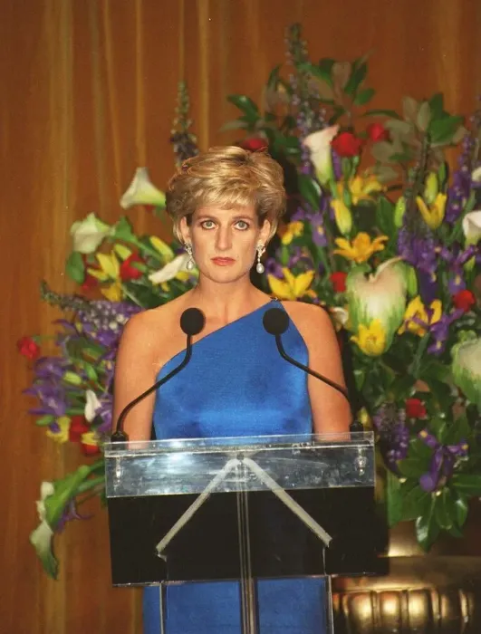 Framed Print : Diana, Princess of Wales makes a speech at the Victor Chang Cardiac Research Institute
