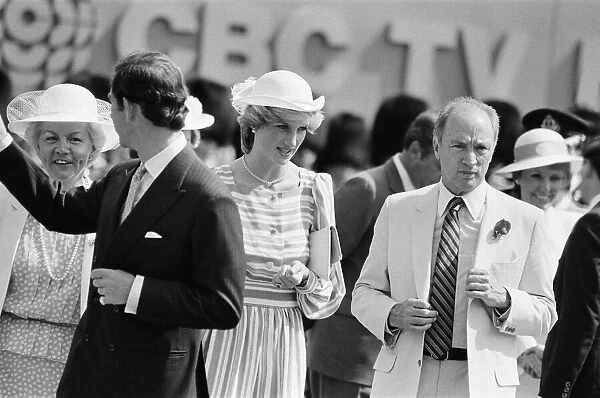 Diana, Princess of Wales in Ottawa, Canada, with Prime Minister Pierre Trudeau