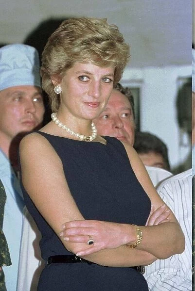 Diana, Princess of Wales, pictured at the Tushinskaya Childrens Hospital in Moscow