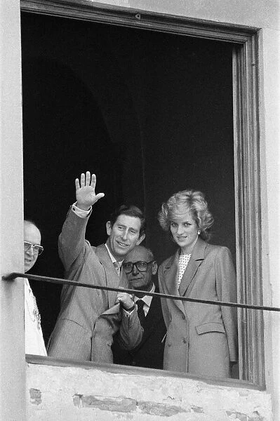 Diana, Princess of Wales and Prince Charles, Prince of Wales in Milan, Italy. April 1985