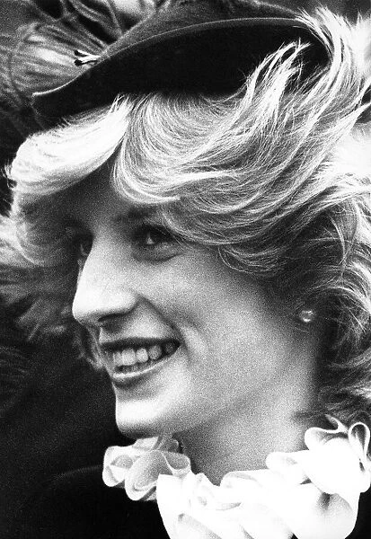 Diana, Princess of Wales, during her visit to Caludon Castle school