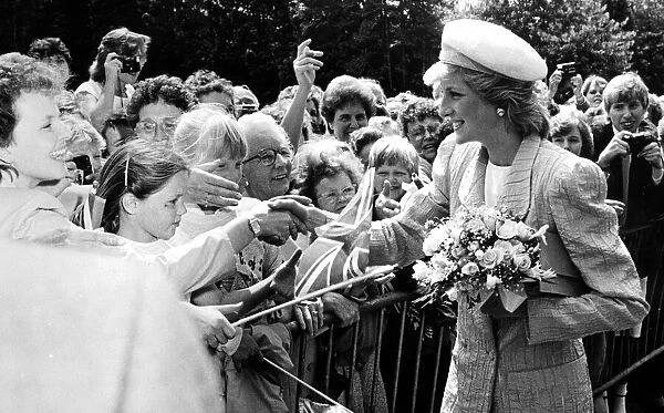 Diana, Princess of Wales during a visit which took in Southfields
