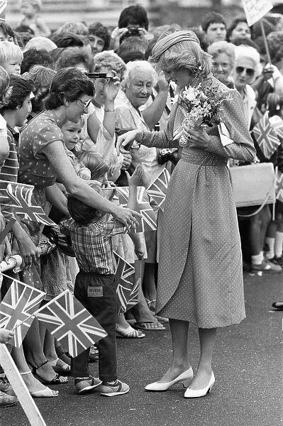 Diana, Princess of Wales visits Adelaide, Australia. 5th April 1983