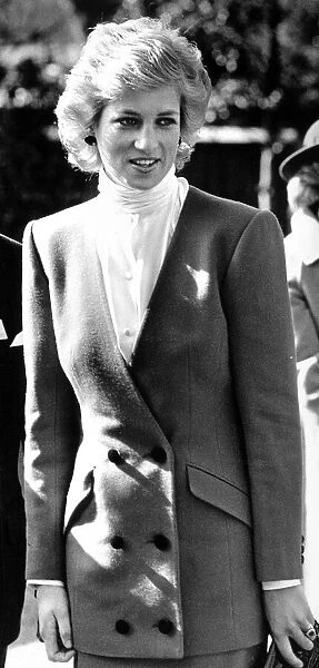 Diana, Princess of Wales during a walkabout in Rugby. 23rd March 1988