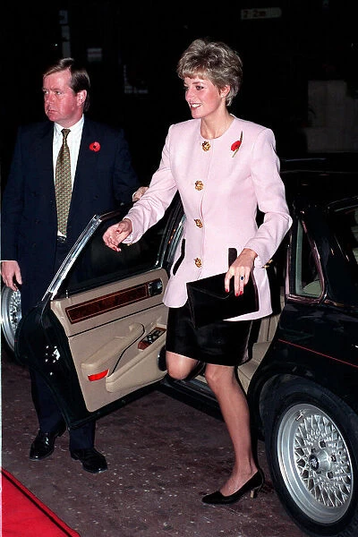 DIANA, THE PRINCESS OF WALES WEARING PINK 1991