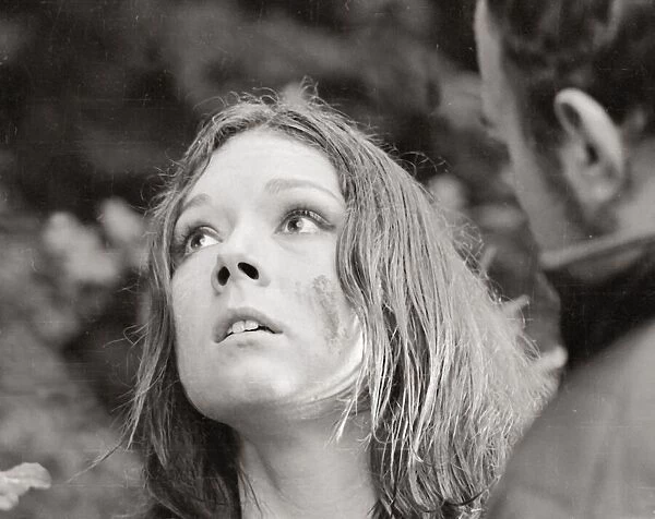 Diana Rigg during the filming of A Midsummer Nights Dream October 1967