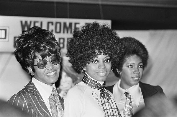 Diana Ross and the Supremes pictured at the London Press Reception for their latest