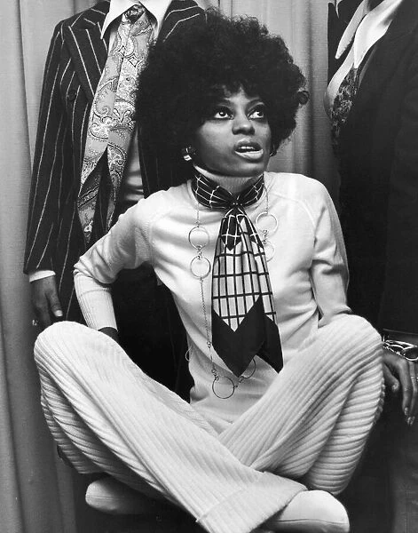 Diana Ross of the Supremes pictured at the Press Reception for their latest single '