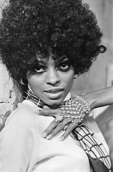 Diana Ross of the Supremes pictured at the Press Reception for their latest single '