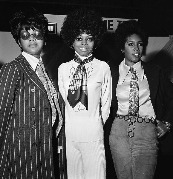 Diana Ross and the Supremes at a press call to promote their new record