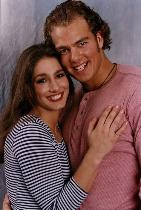 Framed Print : Diane Youdale and James Crossley alias Jet and Hunter who used to date while Framed Print : Diane Youdale and James Crossley alias Jet and Hunter who used to date while
