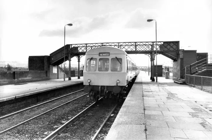 Framed Print : One of the Diesel Multiple Units on the Newcastle to Haltwhistle line on 29th June 1982 Framed Print : One of the Diesel Multiple Units on the Newcastle to Haltwhistle line on 29th June 1982