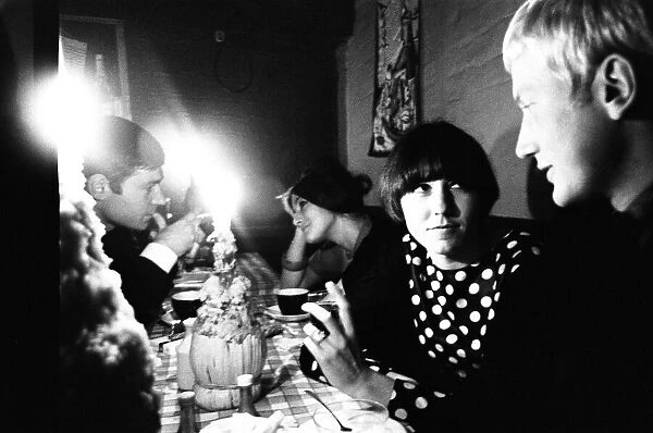 Diners at Bistro Vino Restaurant, South Kensington, London, 14th October 1965