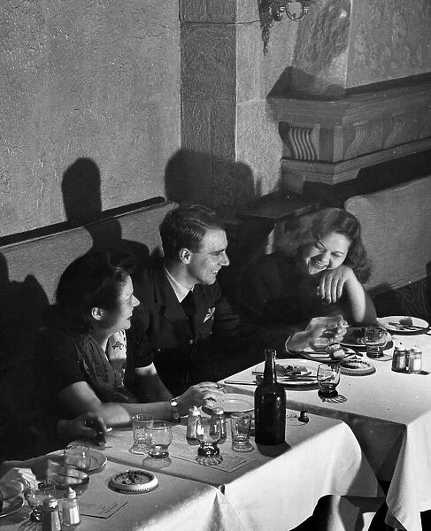 After dinner scene at the Wellington Club, London. February 1944