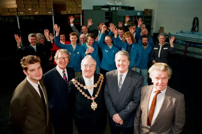 Framed Print : Directors and staff of D Berry & Co of Handsworth, pictured during their silver jubilee Framed Print : Directors and staff of D Berry & Co of Handsworth, pictured during their silver jubilee