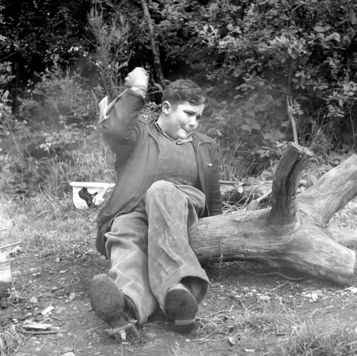 Framed Print : Disability and Youth: Tommy Hoare the legless boy scout seen here enjoying camping Framed Print : Disability and Youth: Tommy Hoare the legless boy scout seen here enjoying camping