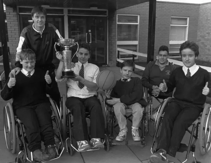 Framed Print : Disabled youngsters from Ormesby Comprehensive School have done their bit to bring a