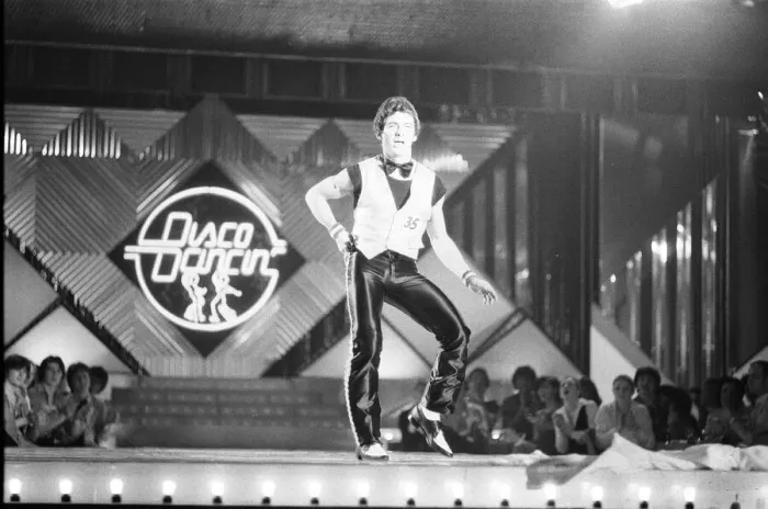 Framed Print : Disco fever grips the contestants in the World Disco Championships at the Empire