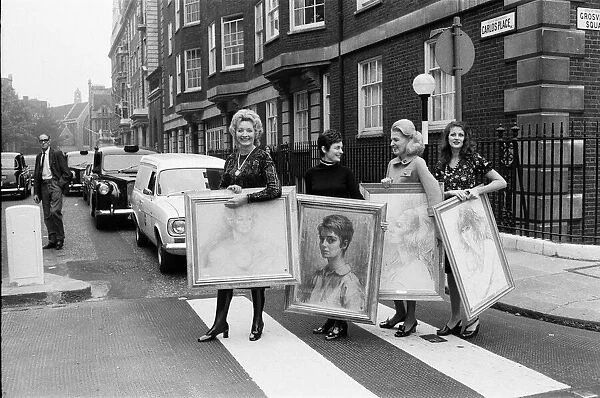 Distinguished british women pictured with their own portraits by Zsuzsi Roboz for