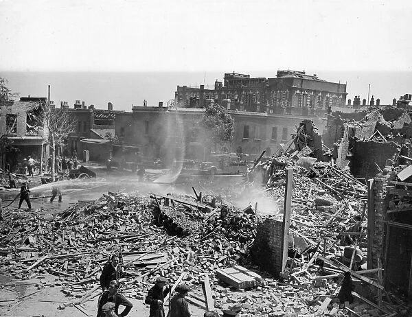 A district of London - not identified, after yet another German Air Raid on the city
