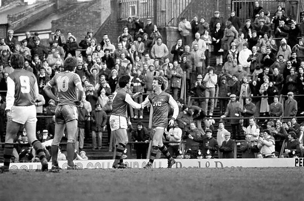 Division 1 football. Arsenal 3 v. Brighton and Hove Albion 1. February 1983 LF12-26-054