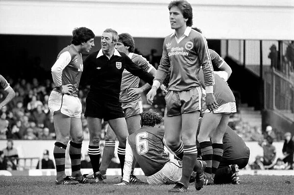 Division 1 football. Arsenal 3 v. Brighton and Hove Albion 1. February 1983 LF12-26-061